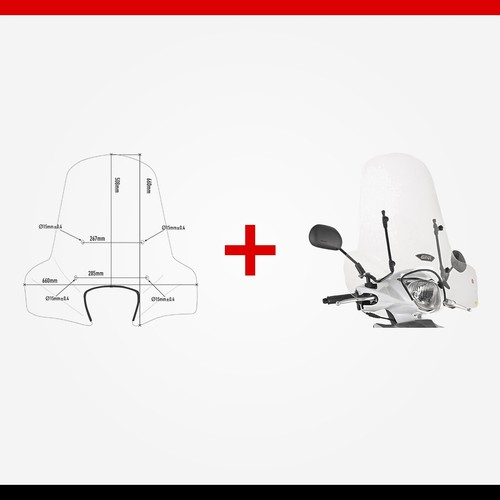 Kit givi 107a parabrezza - kit,