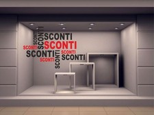 ADESIVO VETRINE SCONTI SALDI