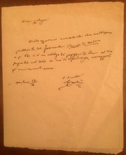 Lettera autografa di Cesare Cantù