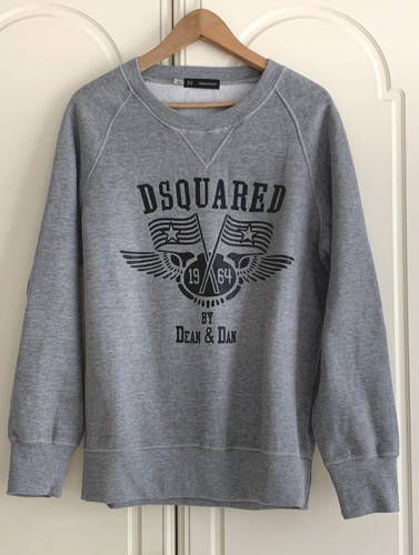 Felpa grigia dsquared2 - made, in