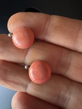 Orecchini  XIX Secolo Borbonici  Corallo Di Sciacca e perle montatura  Oro  10kt