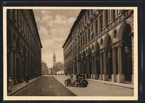 Cartolina torino nuova via - cartolina,