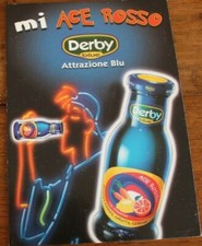 2881 CARTOLINA PUBBLICITARIA DERBY BLUE ACE ROSSO