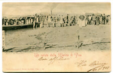 1901 Marina di Pisa GULLER Pontassieve barca bici FP B/N VG ANIM.