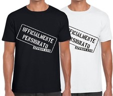 MAGLIA UFFICIALMENTE PENSIONATO idea regalo Pensione Lavoro T-SHIRT MAGLIETTA 