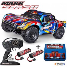 Traxxas TRX102076 MAXX-SLASH 6S 4x4 Rock 1/8 SET RISPARMIO 2x 5000 Lipo 3S doppio caricatore