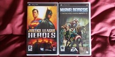 PSP 2 giochi DC Justice League Heroes Marvel Nemesis L'Ascesa degli Imperfetti