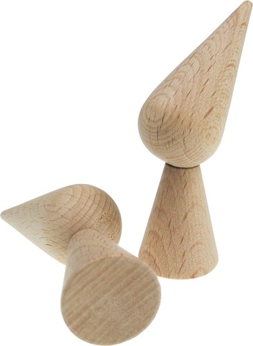 Statua legno grezzo figura - in,