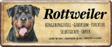  Targa in latta ''Rottweiler'' 28x12 cm