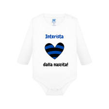 Body Tutina Neonato Baby Tifoso Inter "Dalla nascita"