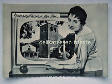 TRIESTE Televisione TV pin up San Giusto vecchia cartolina *