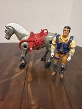 Vintage Mattel Marshall Bravestar & 30/30 cavallo incompleto coda rotta/gamba 1986
