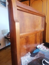 Letto Singolo Antico metà '800 Legno di Noce con rete