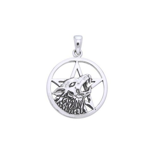 Wolf pentacolo 925 pendente - pentacolo,