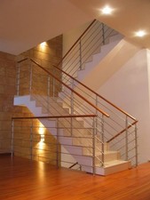 Ringhiera parapetto corrimano in acciaio inox Satinato