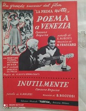 POEMA A VENEZIA -  INUTILMENTE - SPARTITO VINTAGE (1959) - FARFISA EDIZIONI