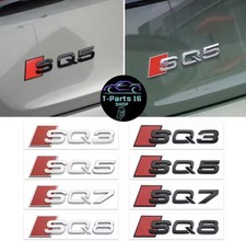 ✅ Stemma posteriore Nero Cromo Audi adesivo logo emblema SQ3 SQ5 SQ8