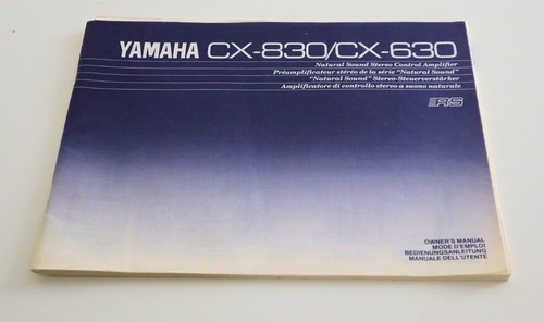Manuali utente yamaha cx830 - manuali,