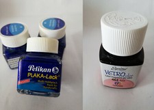 DECOUPAGE COLORE TRASPARENTE PER VETRO ROSSO E BLU