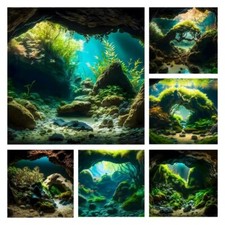 Adesivo sfondo acquario pesci