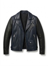 Giacca Motociclista Uomo Blu