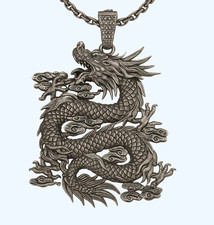 Ciondolo drago in argento
