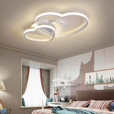 Plafoniera Da Soffitto 33W LED Lampadario Moderno doppio cuore Bianco IP20