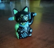 Playge Misfortune Cat Neon Green 9" Vinyl Ferg unboxed