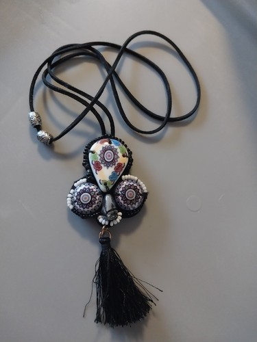 Collana ciondolo soutache - ciondolo,