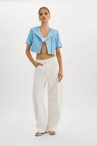 Giacca donna pelle - , blu