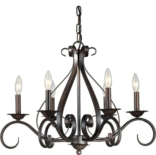 Lampadario ferro battuto