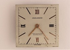 Movado Ermeto Vintage quadrante e parti di Movimento Cal.150MN, anni '50
