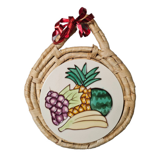Piatto ceramica vintage frutta - piatto,