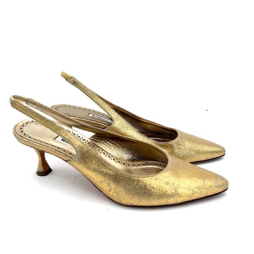 Manolo blahnik gold - gold, carolyne