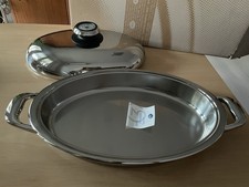 🔵 AMC PENTOLA OVALE ADATTA PER ROSTICCERIA O PESCIERA  3,5 litri M30