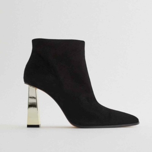 Nwt zara metallic heeled - zara,