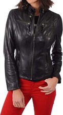 Nuovo donna nero pelle - pelle, giacca