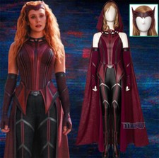 Costume Wanda Vision Strega Scarlatta Cosplay Halloween Tuta Uniforme Scarpa