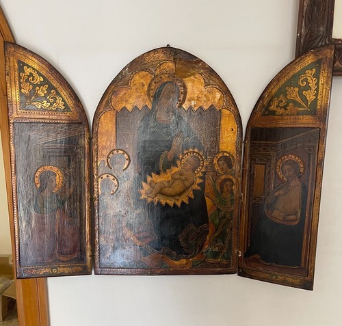 Trittico religioso madonna - religioso,