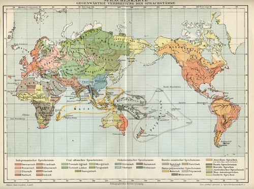 Antica mappa 1898 - mappa, lingue