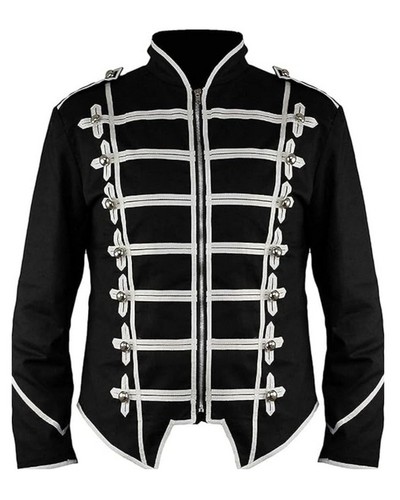 Black military band jacket - military,