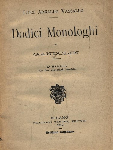 Dodici monologhi gandolin - monologhi, di
