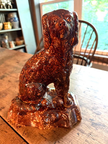 Antica statuina cane spaniel