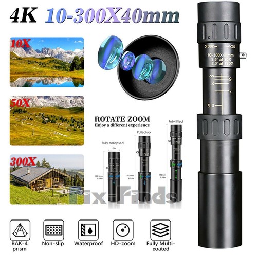300x40mm military monocular - 10-300x40mm,
