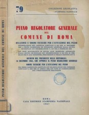 Piano regolatore generale del Comune di Roma. . AA.VV.. 1967. .