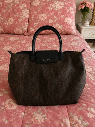 Borsa calvin klein marrone - calvin,