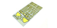 IFD411KY Kyosho Foglio Adesivi Decals Giallo Completo per MP10