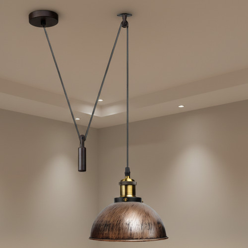 Lampadario industriale vintage