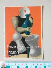 BARATTI Cartolina pubblicitaria PESARO III mostra nazionale ceramica 1952