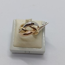 ANELLO DONNA SENZA PIETRE IN ORO GIALLO ,BIANCO E ROSA 18KT 4,55 GR. (7514) N16